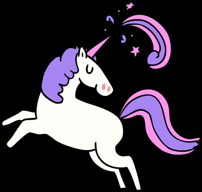 Magical Unicorn Illustration PNG