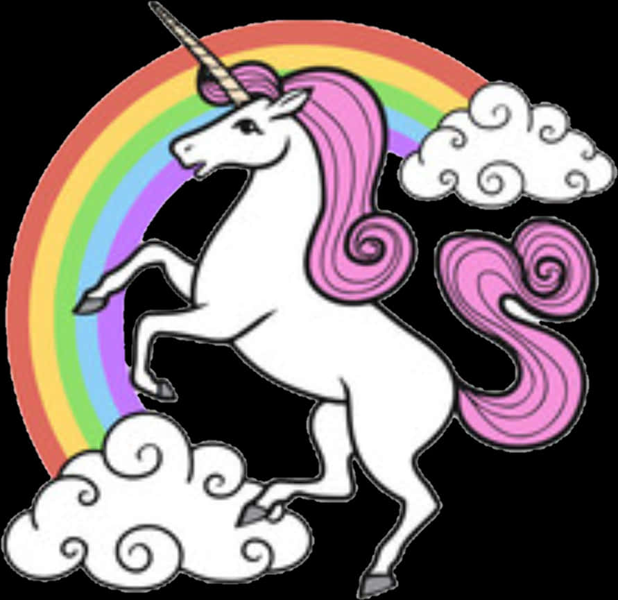 Magical Unicorn Rainbow PNG