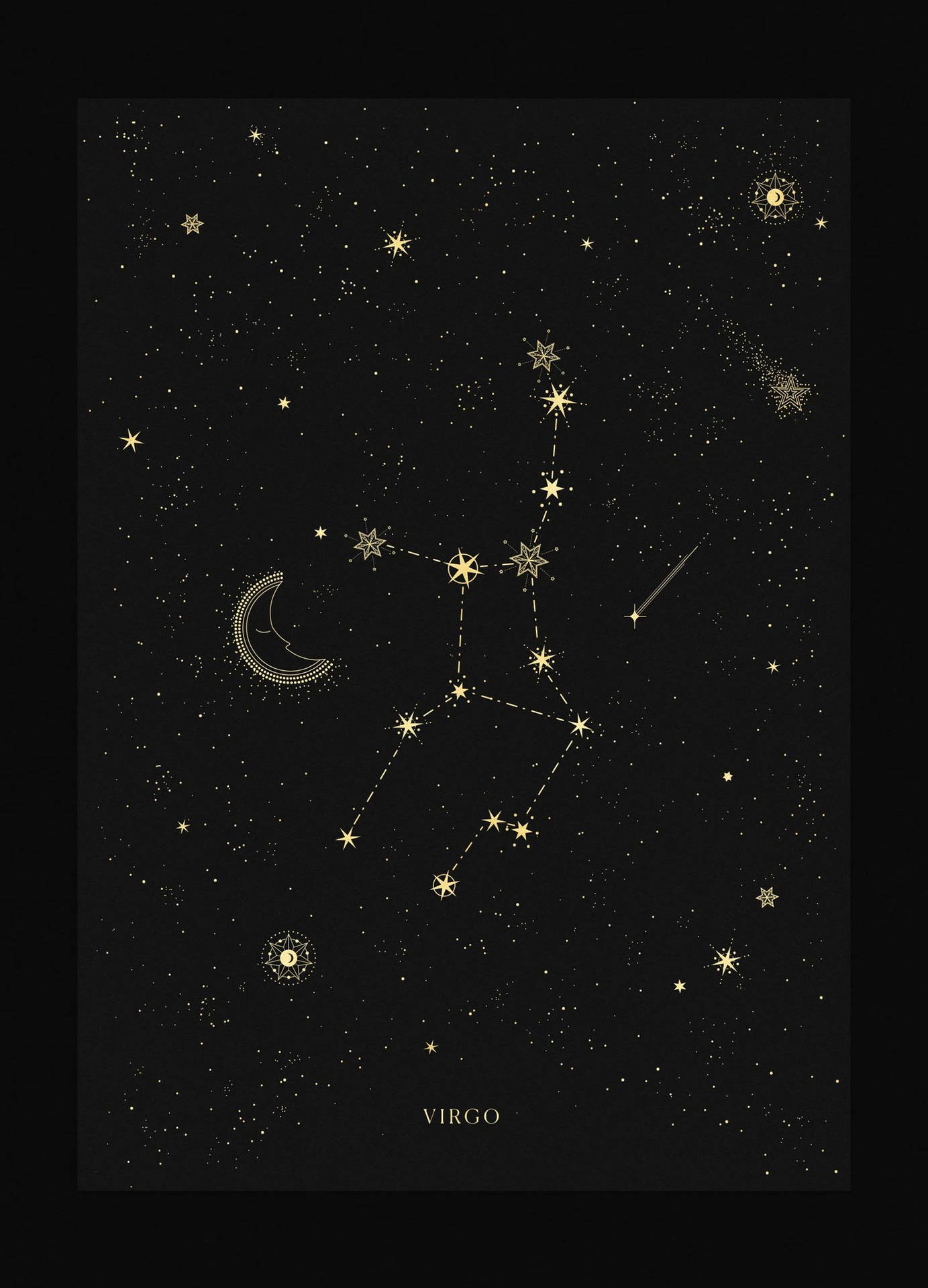 Magical Virgo Zodiac Constellation Wallpaper
