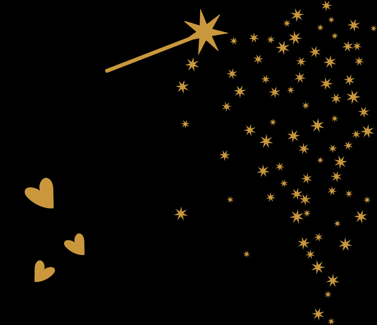 Magical Wand Stardust Vector PNG