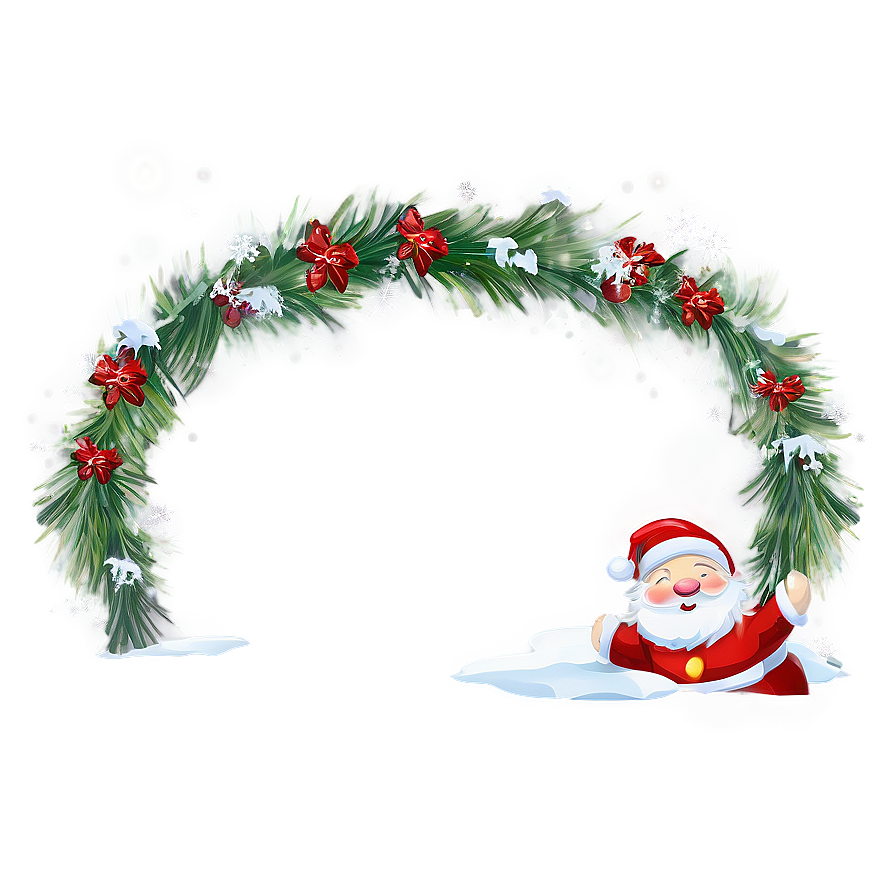 Magical Winter Holiday Border Png 72 PNG