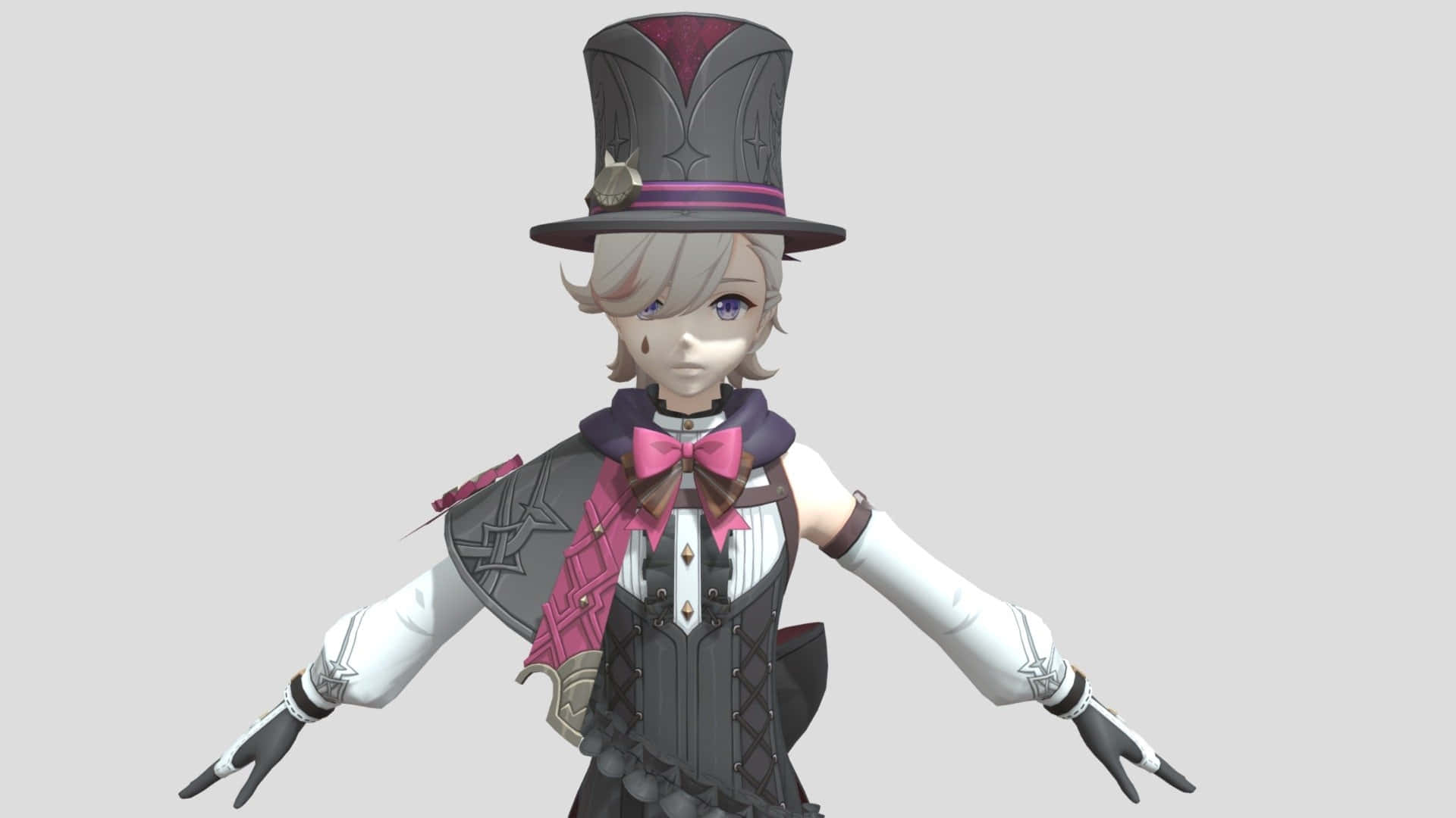 Magician_ Anime_ Personage_ Render Achtergrond