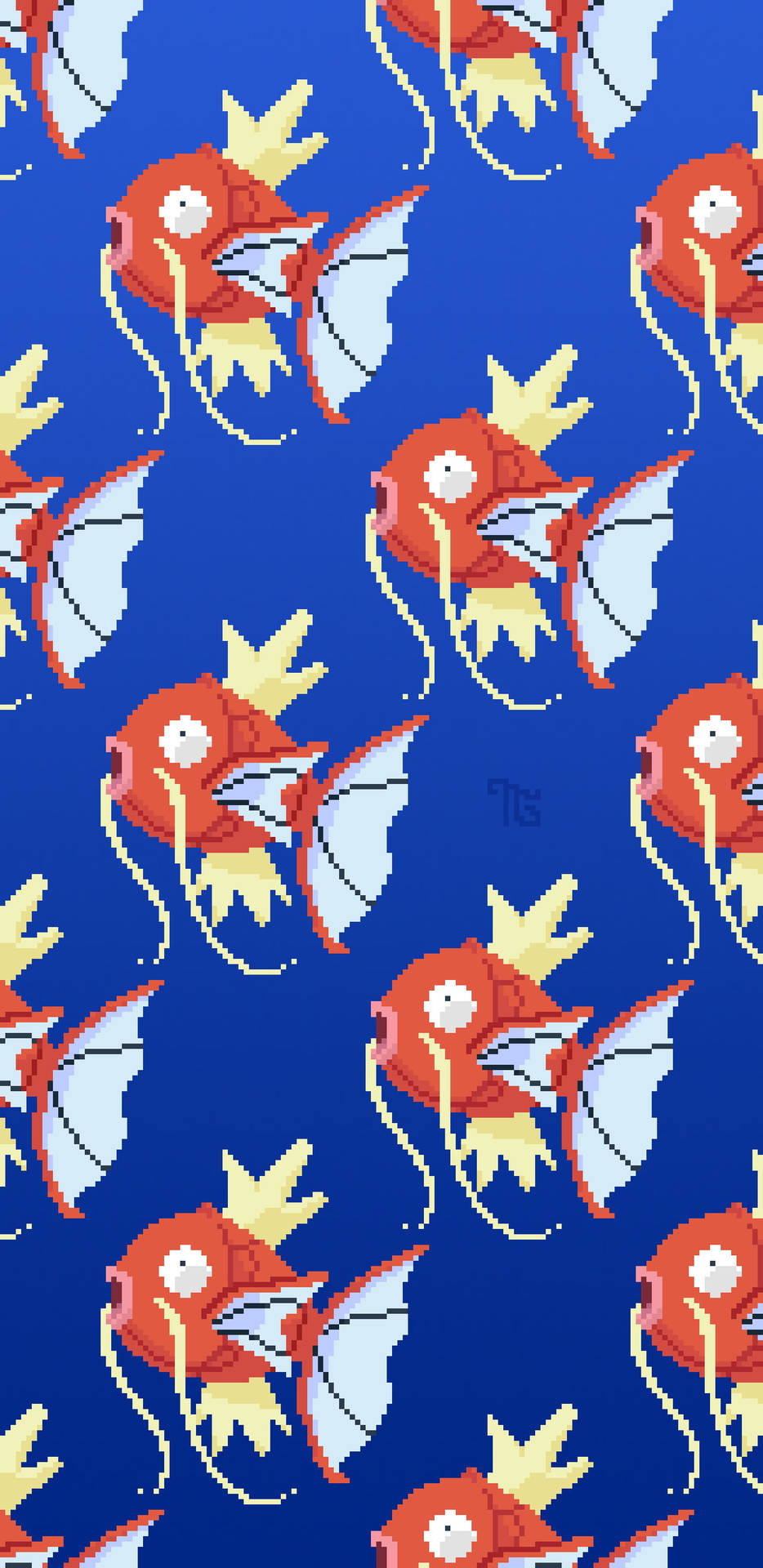 Magikarp Form Pokemon In Aesthetic Pixel Art Wallpaper