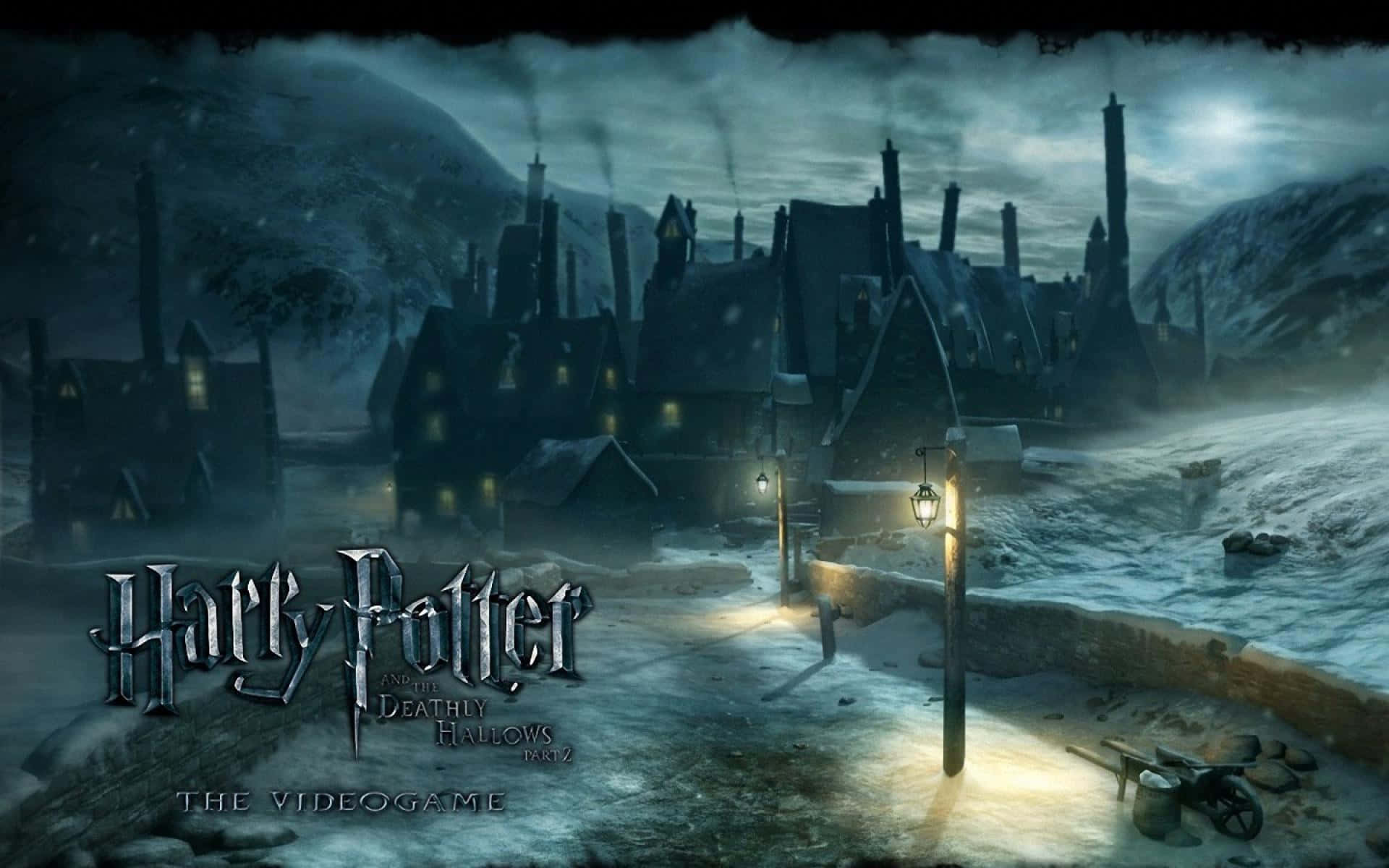 Magisk Solnedgang Over Den Sjarmerende Hogsmeade Landsbyen Bakgrunnsbildet