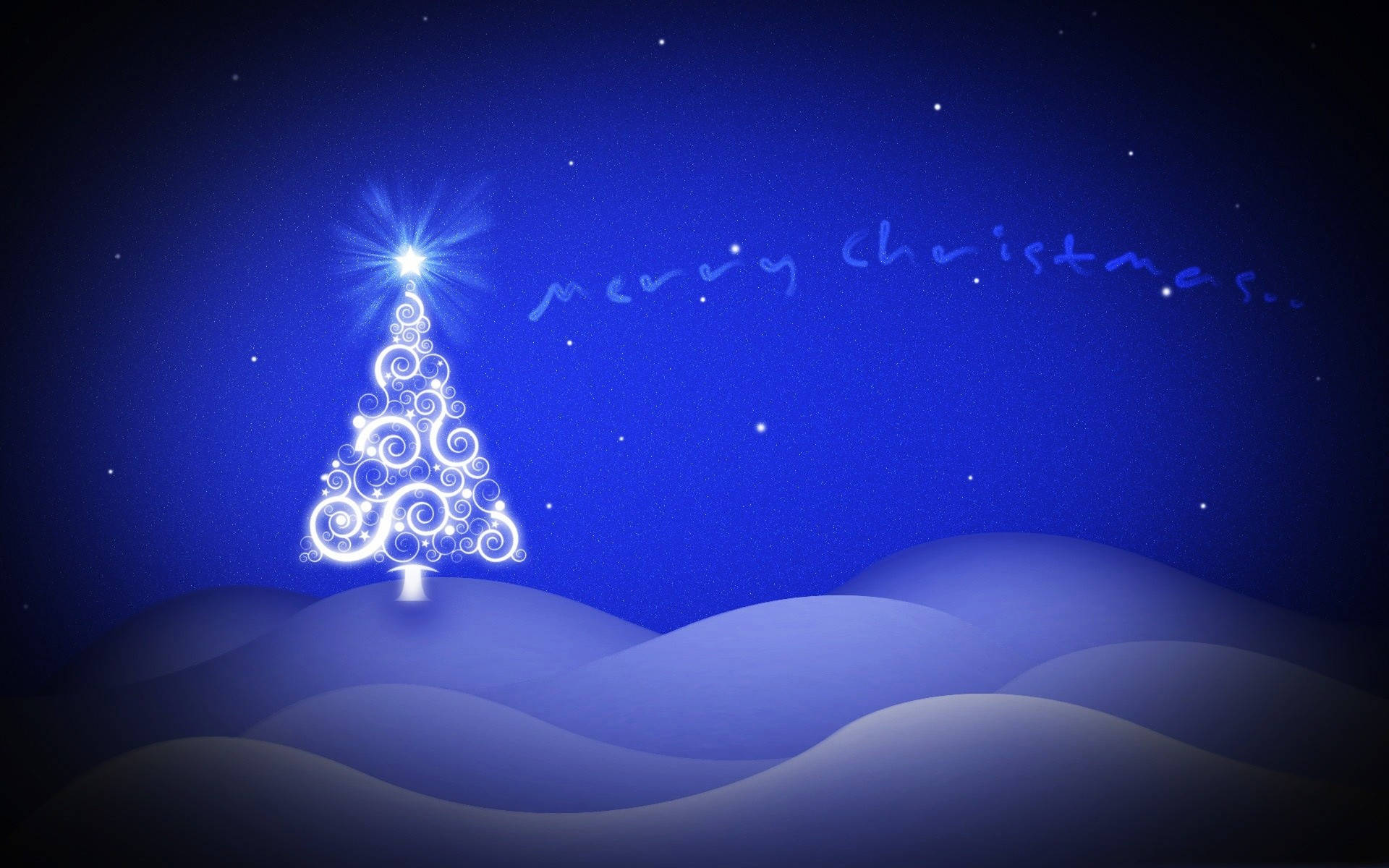 Magisk Træ Glædelig Jul Hd Wallpaper