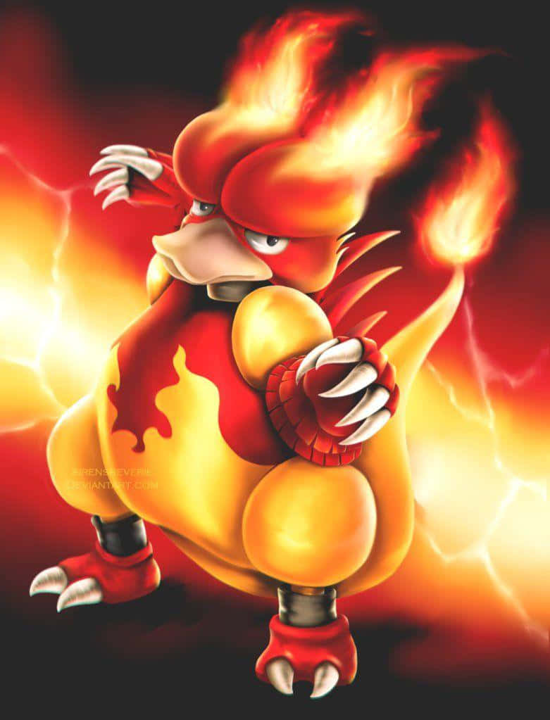 Magmar In Fighting Stance Wallpaper