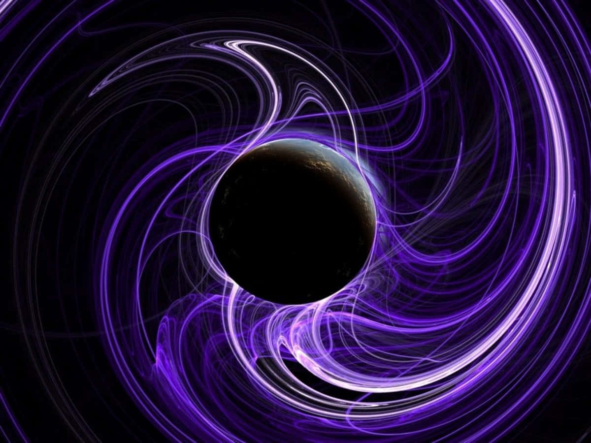 Vibrant Visualization of Earth's Magnetic Field Wallpaper