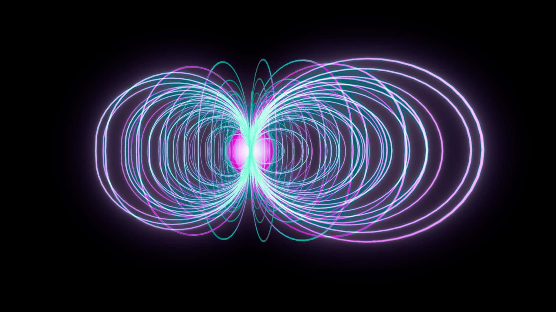 Vibrant Magnetic Field Visualization Wallpaper