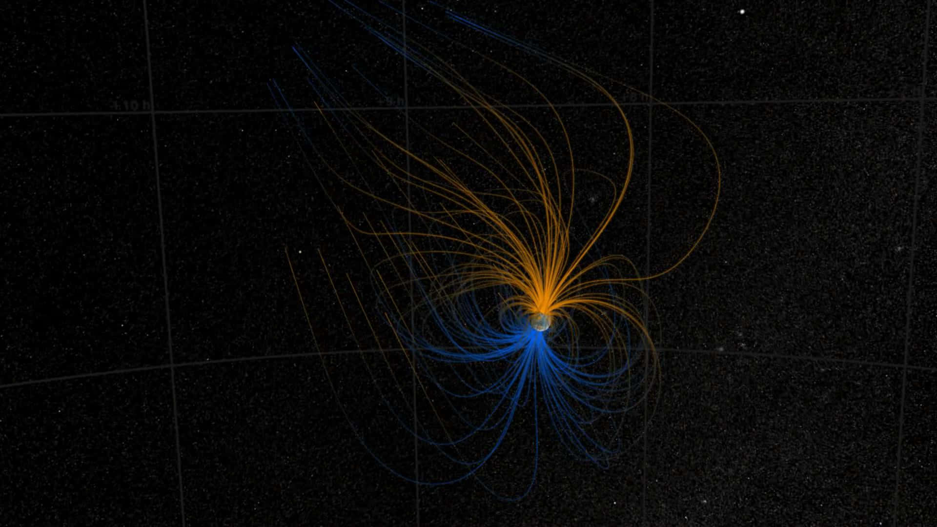 Caption: A Stunning Visualization of Earth's Magnetic Field Wallpaper