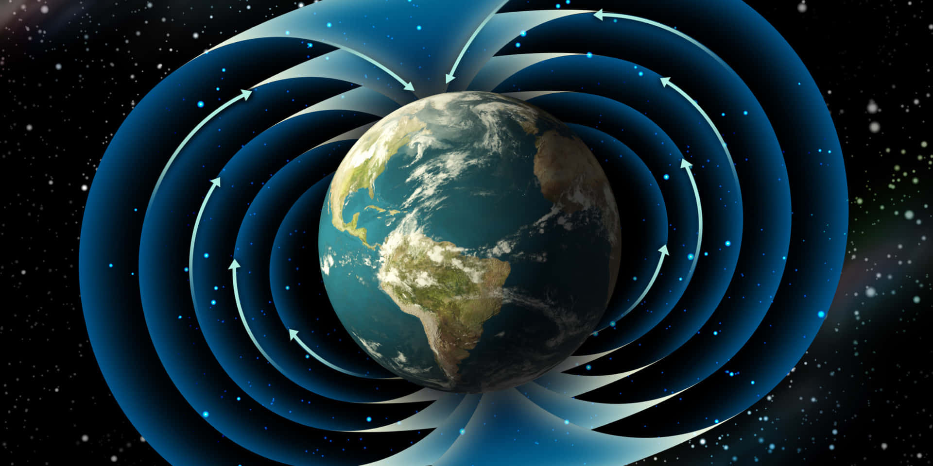 Abstract Magnetic Field Visualization Wallpaper