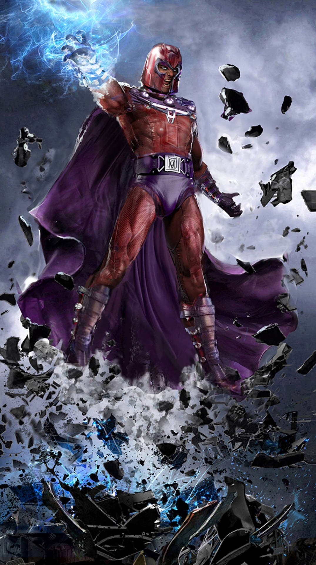 Furious Magneto Unleashing His Power Wallpaper