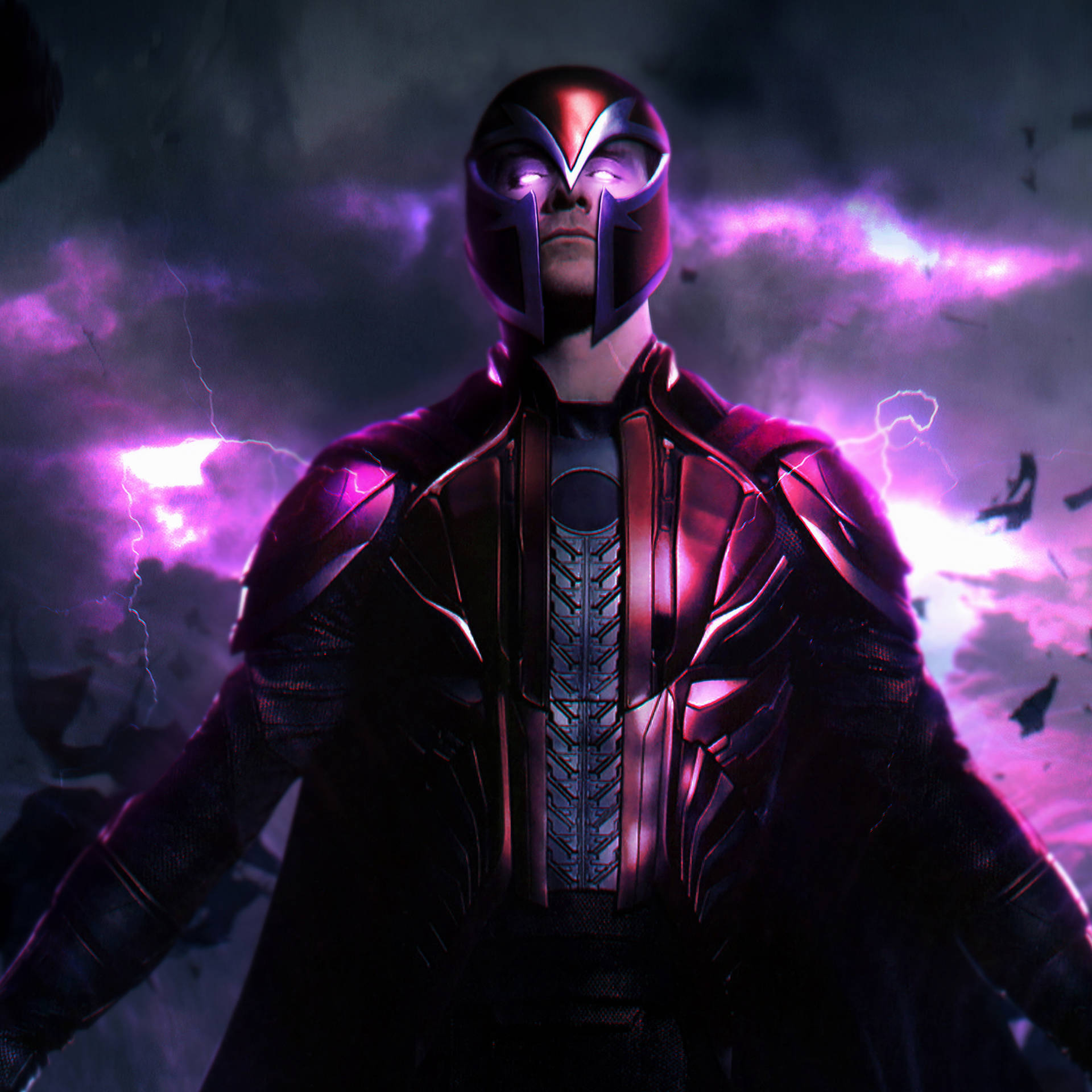 Magneto Scary Lightning Wallpaper