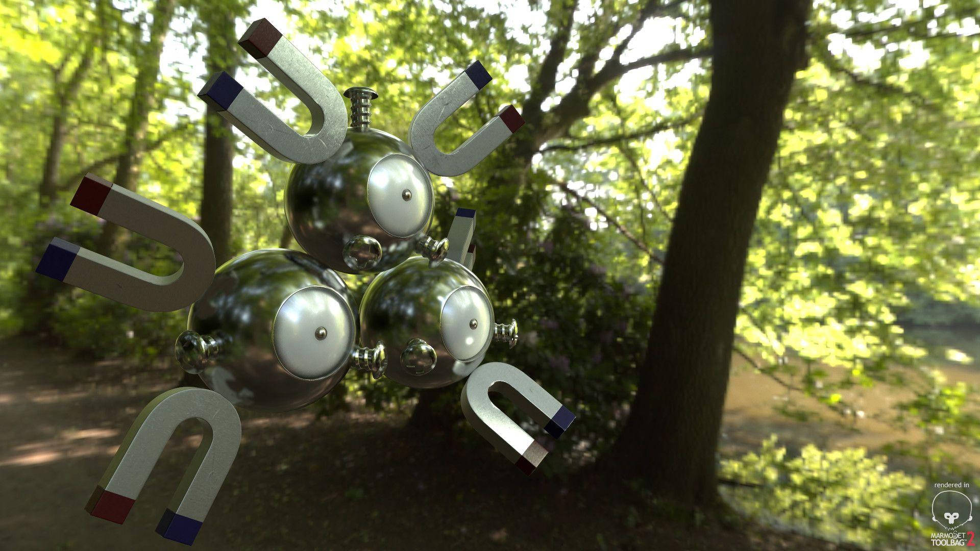 Magneton In The Forest Wallpaper