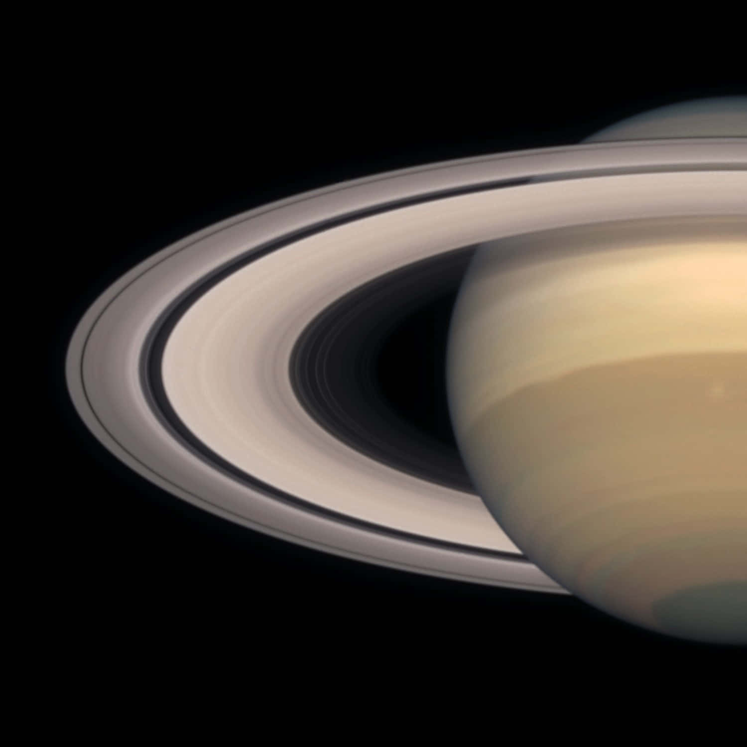 Descargar Magníficavista De Saturno Y Sus Anillos En El Espacio