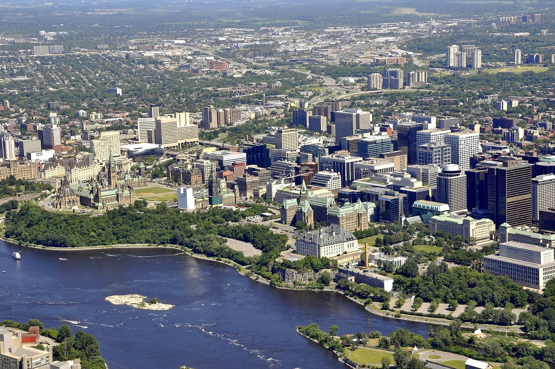 Fremragende udsigt til Ottawa City Skyline Wallpaper