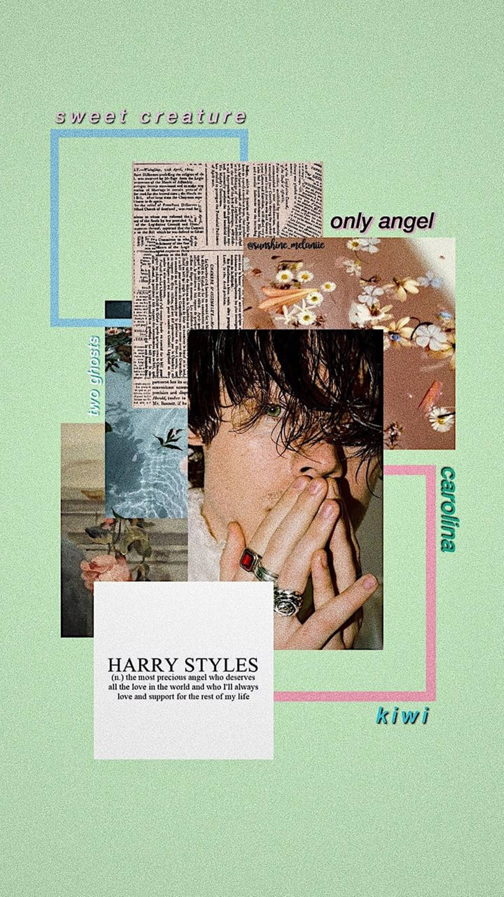 Prægtig Harry Styles Æstetisk Iphone Display Wallpaper
