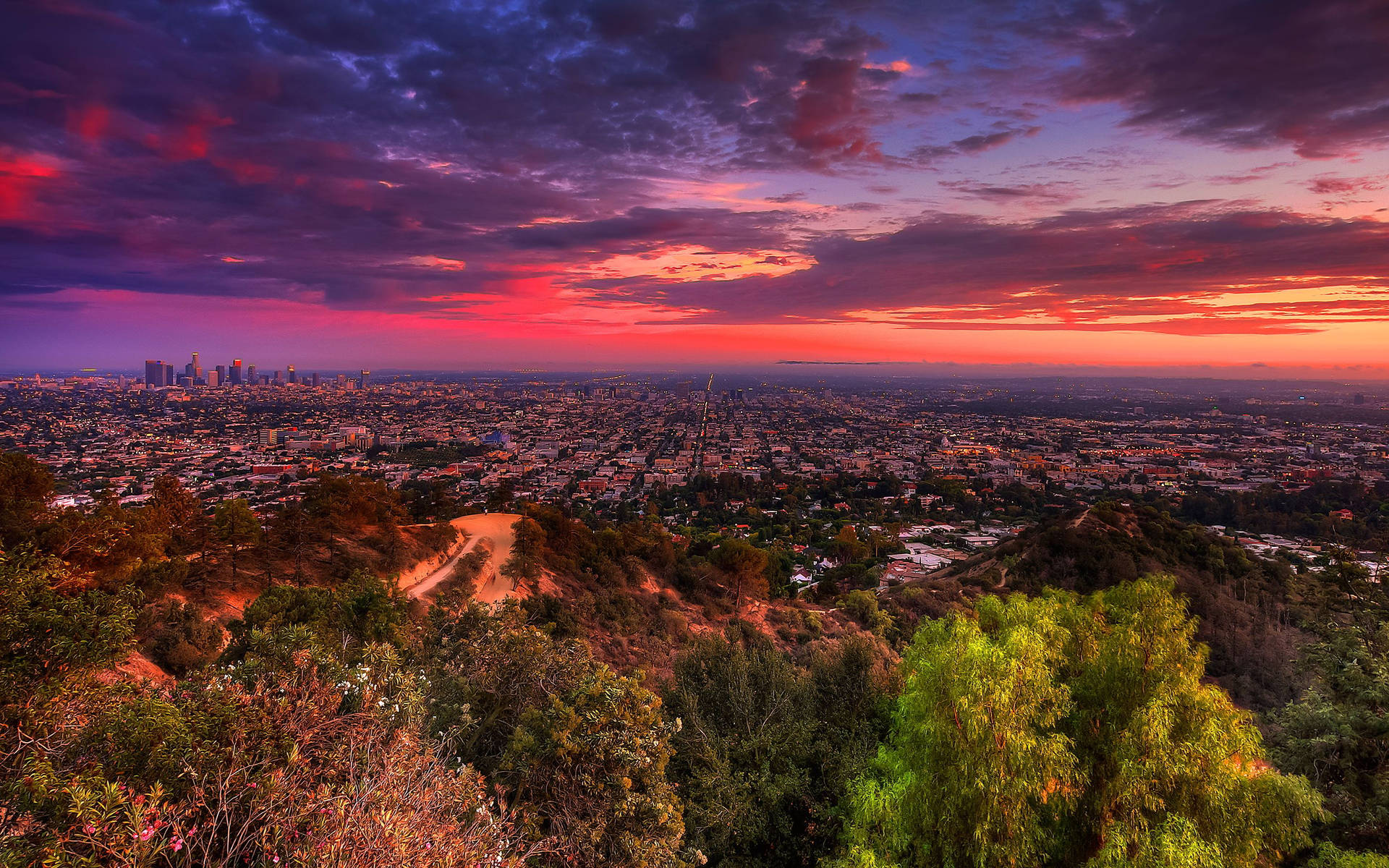 Magnificent Los Angeles Sunset Wallpaper