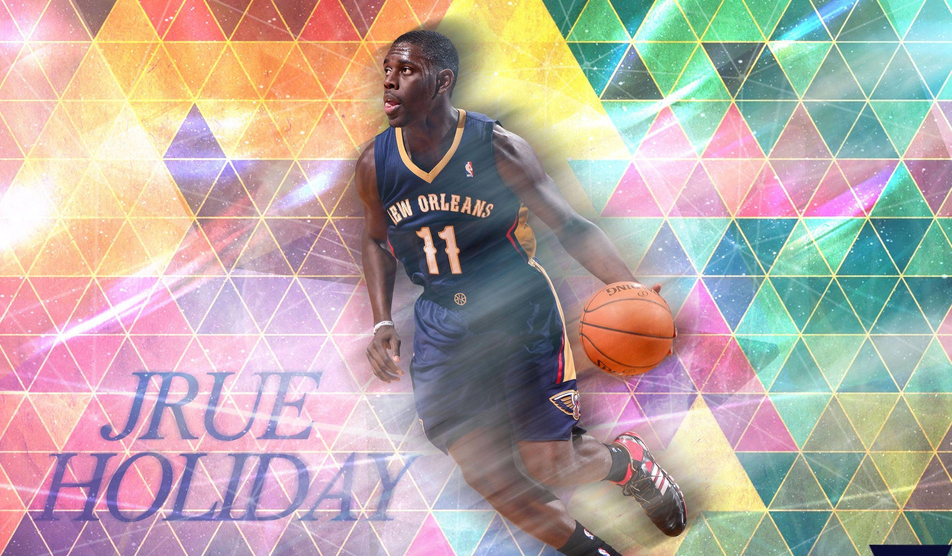 Magnifikstjärna Jrue Holiday. (note: This Sentence Could Potentially Work For Computer Or Mobile Wallpaper If The Image Features Jrue Holiday And Stars.) Wallpaper