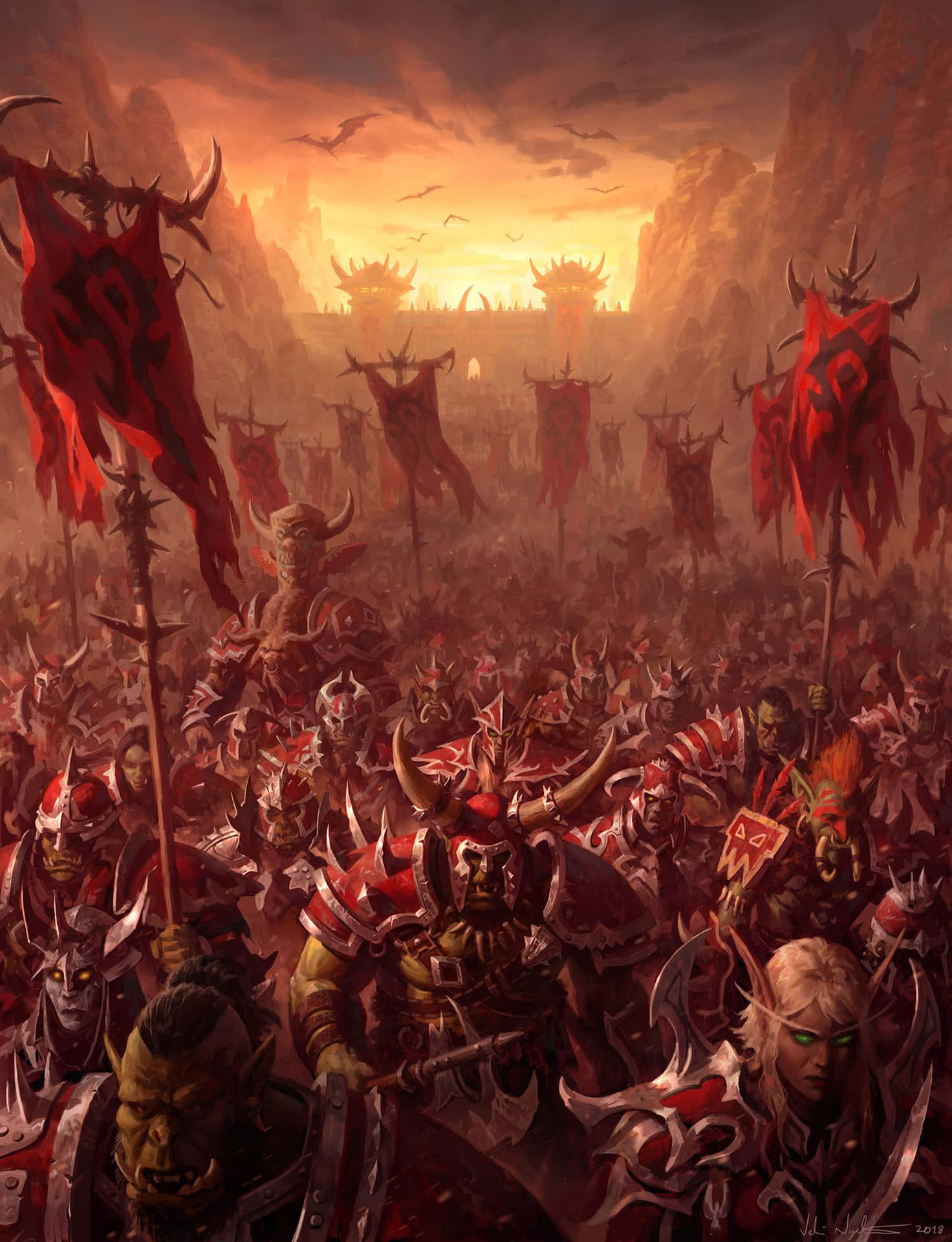 Magnificent View Of Battle For Azeroth: Epic Game Adventure Wallpaper