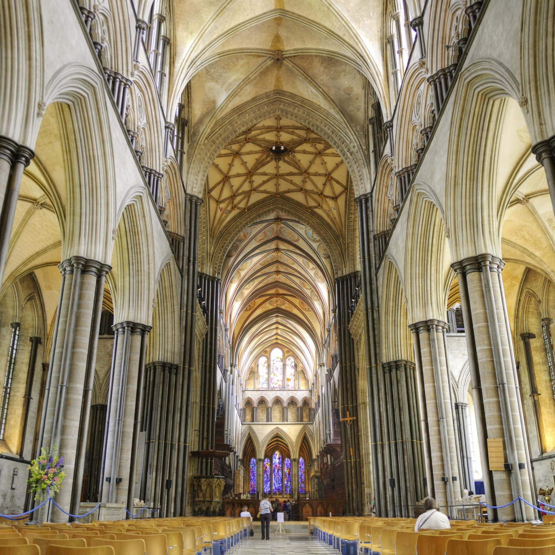 Magnificent View Of Salisbury Cathedral Wallpaper