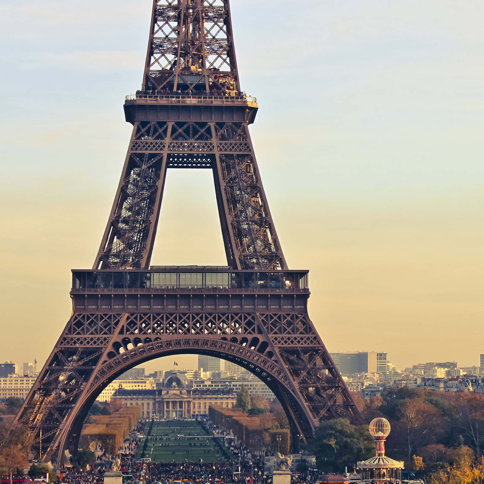 Magnificent View Of The Eiffel Tower At Twilight