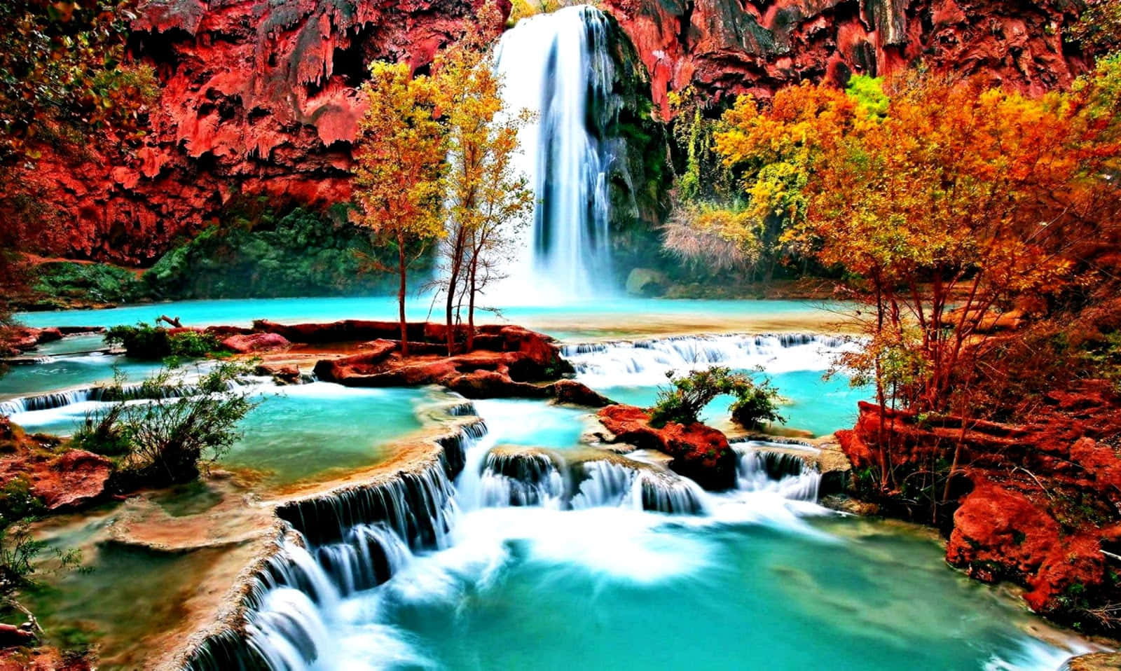 Magnificent Waterfall Photography Wallpaper