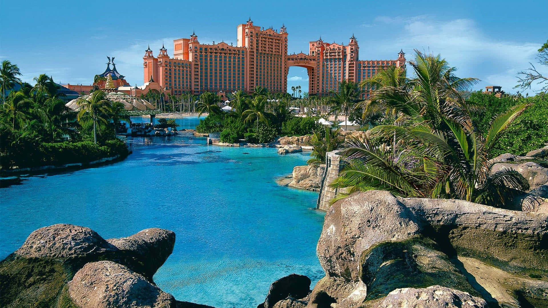 Magnifik Utsikt I Atlantis Resort Bakgrunnsbildet