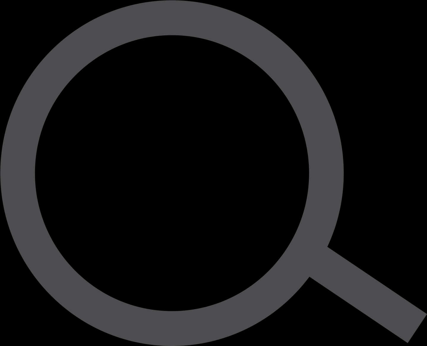 Magnifying Glass Icon Black Background PNG