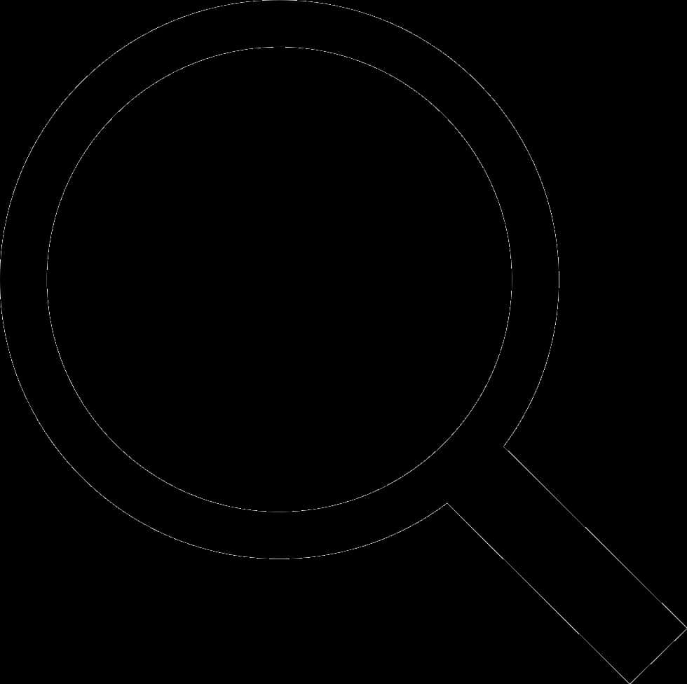 Magnifying Glass Icon Blackand White PNG