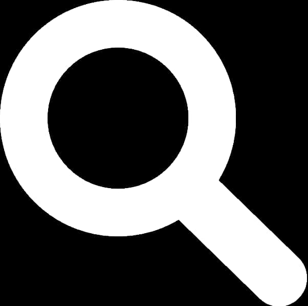 Magnifying Glass Icon Blackand White PNG