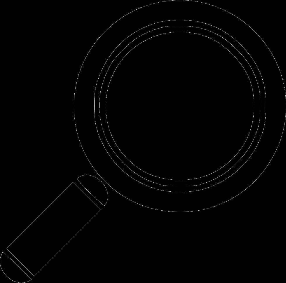 Magnifying Glass Inspecting Black Circle PNG