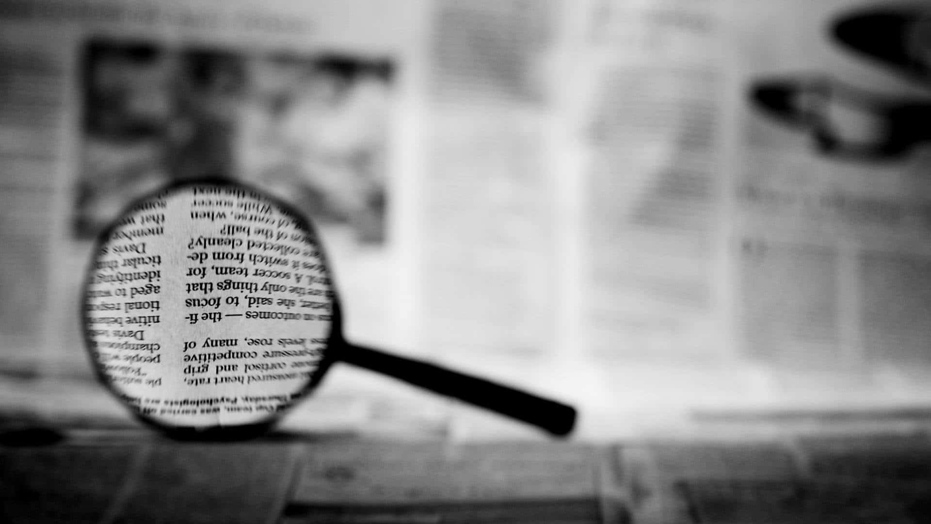 Magnifying Glass Mystery Investigative Journalism Wallpaper