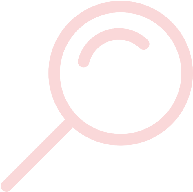 Magnifying Glass Pink Circle Icon PNG