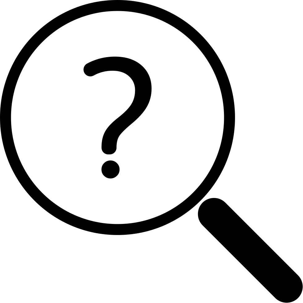 Magnifying Glass Question Mark PNG