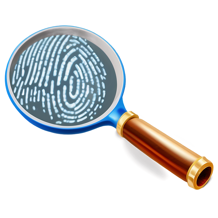 Magnifying Glass With Fingerprints Png 05042024 PNG