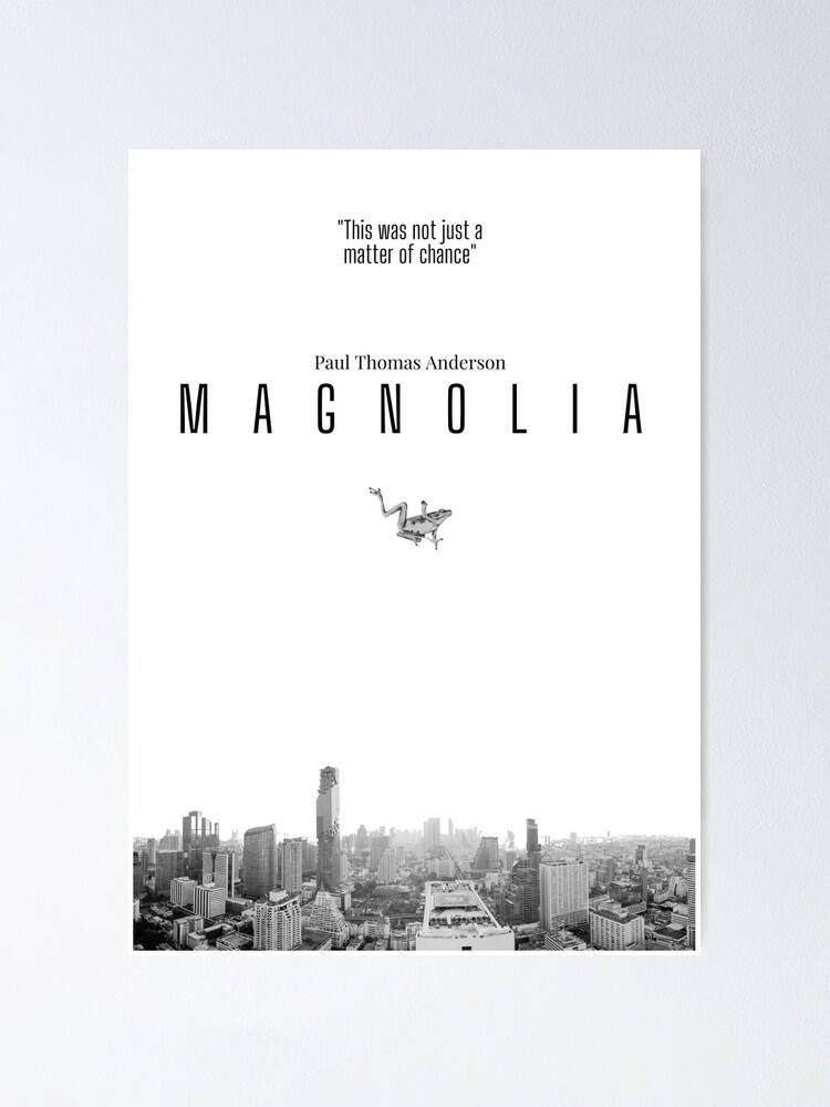 Magnolia Film Filmplakat Sort og hvid Blomster. Wallpaper