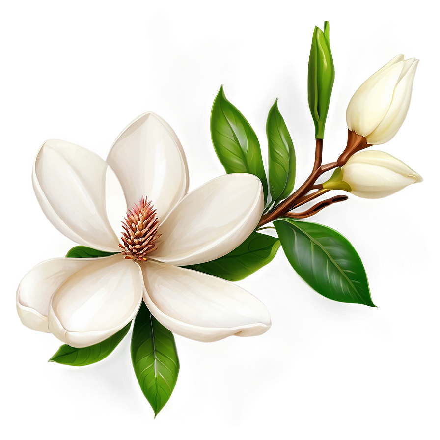 Magnolia Flower Bouquet Png Lkp15 PNG