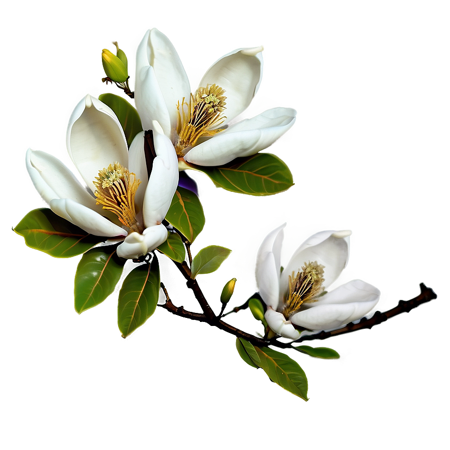 Magnolia Flower Branch Png Ujb51 PNG