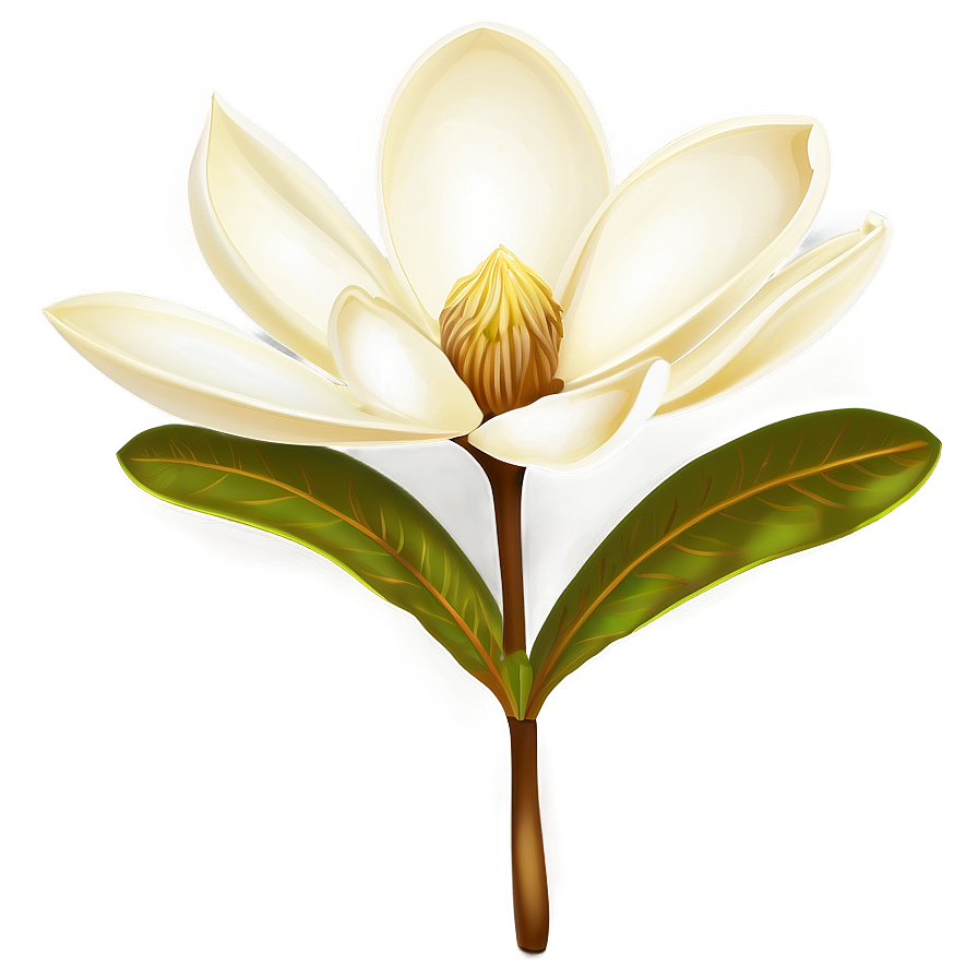 Magnolia Flower Illustration Png Maf11 PNG