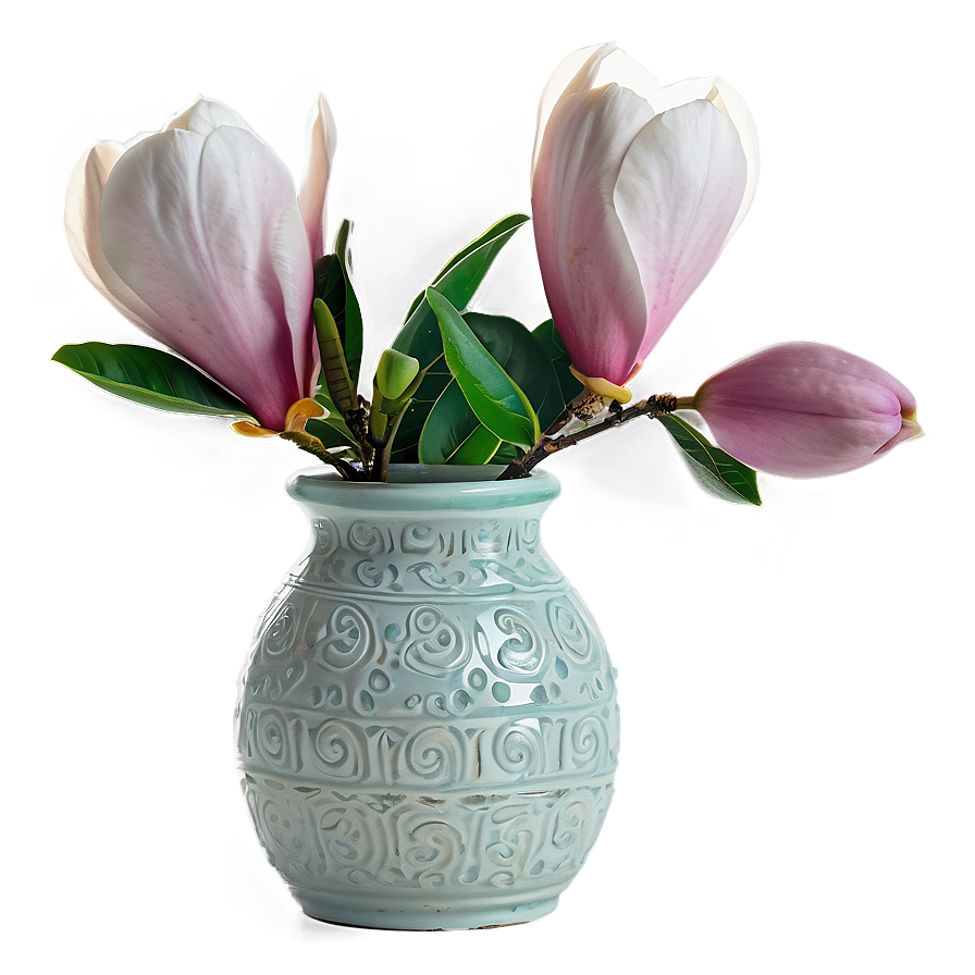 Magnolia Flower In Vase Png Fot93 PNG