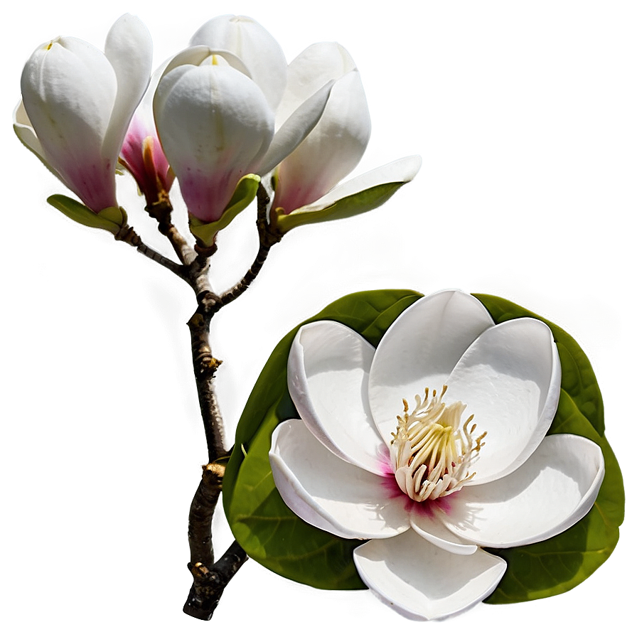 Magnolia Flower Landscape Png 06252024 PNG