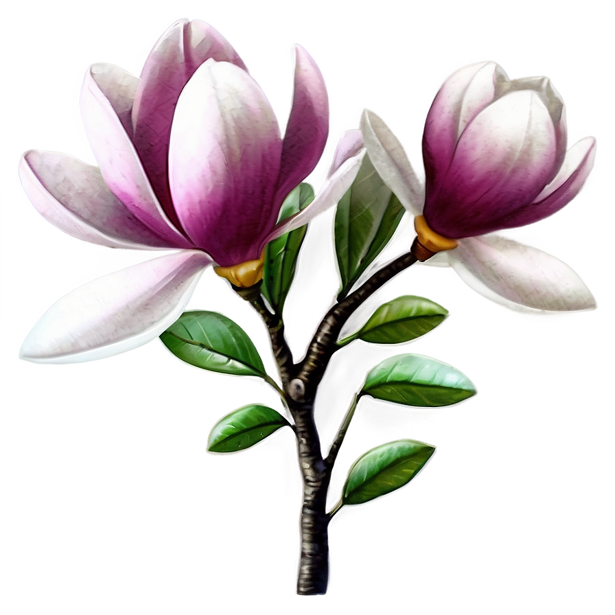 Magnolia Flower Mural Png 78 PNG