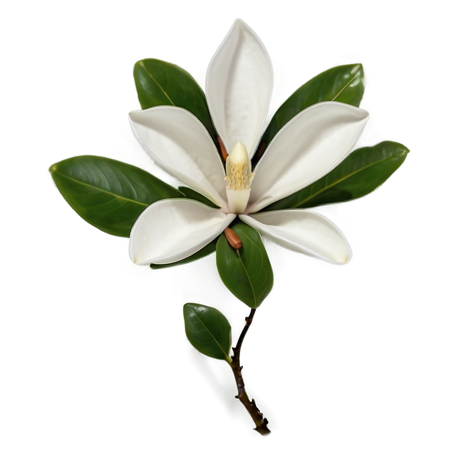 Magnolia Flower Pattern Png 06252024 PNG