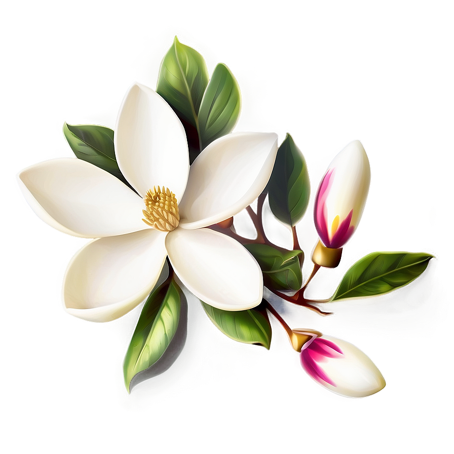 Download Magnolia Flower Symbol Png Cyh | Wallpapers.com