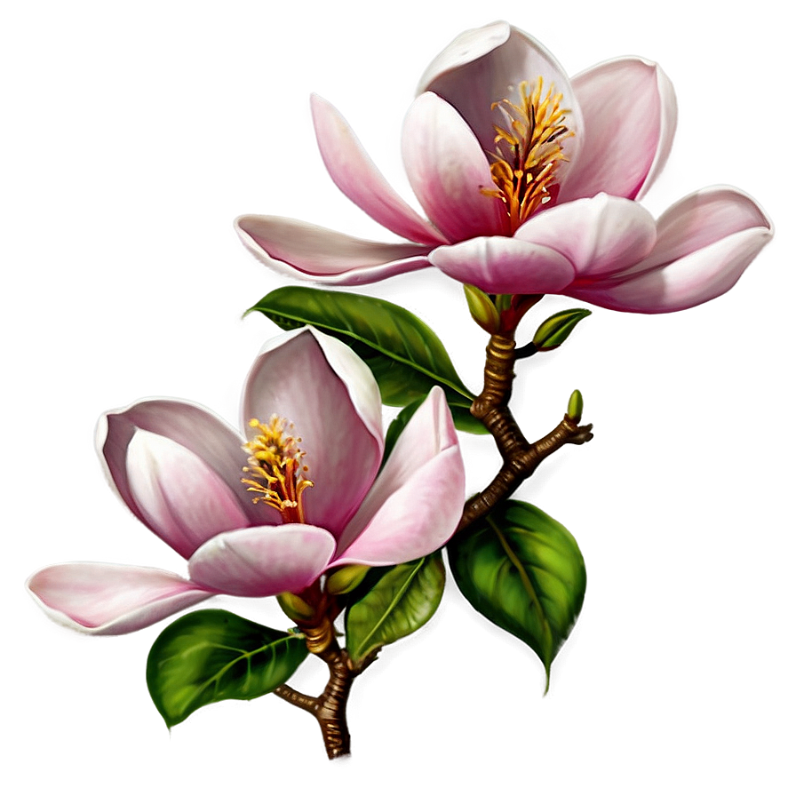 Magnolia Flower Tattoo Design Png Pcu PNG