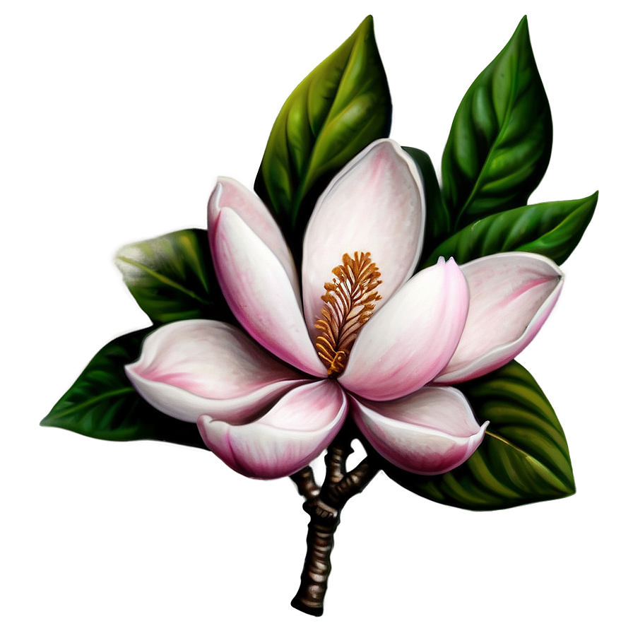 Magnolia Flower Tattoo Design Png Qxw PNG