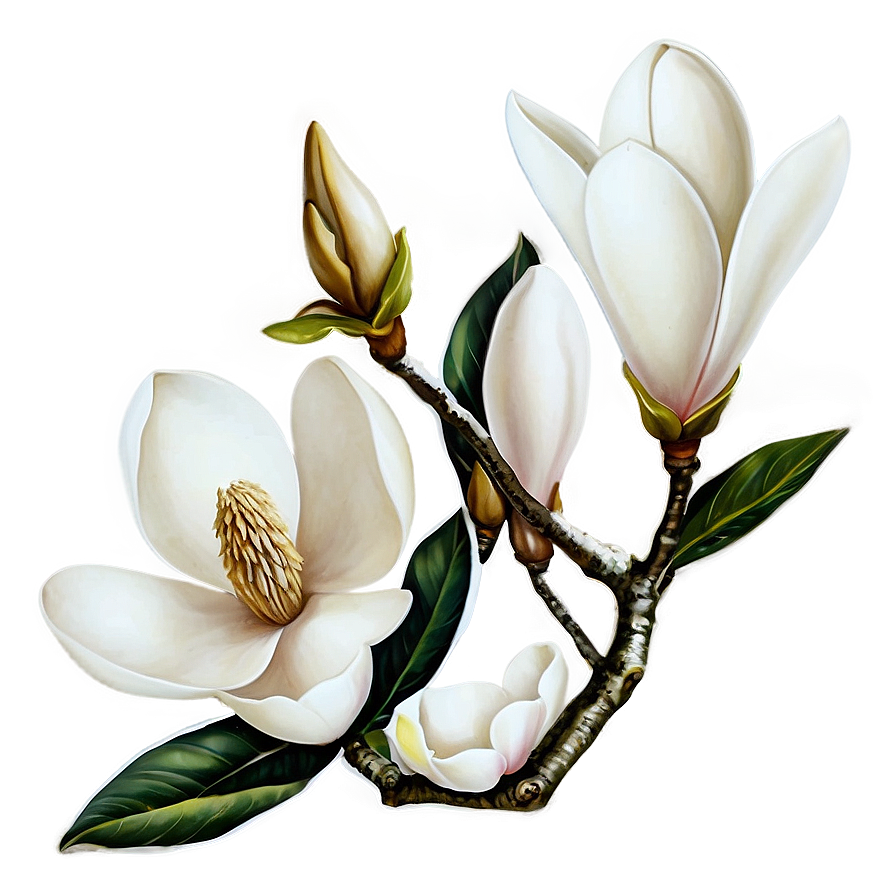 Magnolia In Full Bloom Png 06252024 PNG