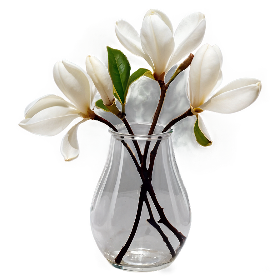 Magnolia In Vase Png Oye PNG