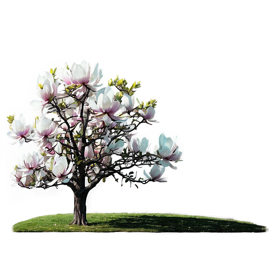 Magnolia Tree In Full Moon Png Hwn22 PNG