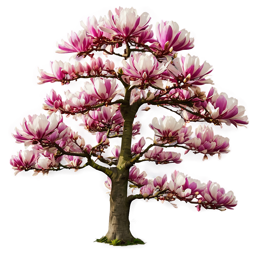 Magnolia Tree In Japanese Garden Png All PNG